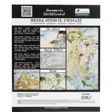 Load image into Gallery viewer, Poinsettia, Winter Tales Stencil by Stamperia, 7.9" x 9.8", Packaging Back