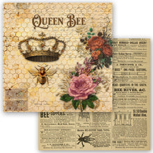 Load image into Gallery viewer, Queen Bee Collection Scrapbook Paper Set by Decoupage Queen, p 1