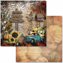 Load image into Gallery viewer, Sweet Autumn Mini Scrapbook Set by Decoupage Queen, 12" x 12", page 2 of 12