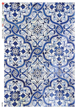 Load image into Gallery viewer, Tiles 0040 by Paper Designs Washi Paper, Mediterranean Blue Tile