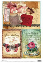 Load image into Gallery viewer, Three Shabby Scenes Decoupage Rice Paper by Calambour Italy
