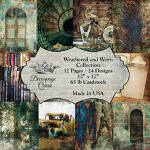 Load image into Gallery viewer, Decoupage Queen Weathered and Worn Scrapbook Collection, 24 designs, cover