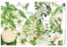 Load image into Gallery viewer, White Floral Decoupage Rice Paper by Calambour Italy