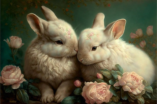 Spring Bunnies Rice Paper by Reba Rose Creations