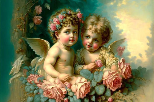 Posing Cherubs Rice Paper by Reba Rose Creations