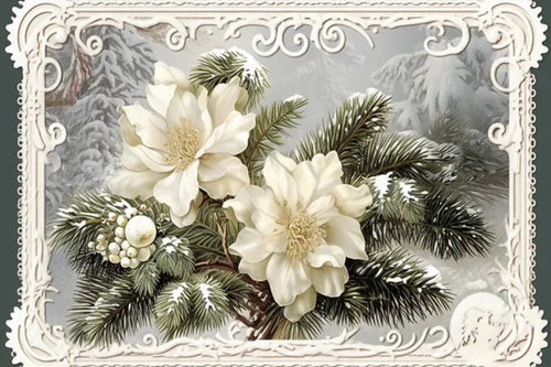 Elegant Christmas Stamp Rice Paper by Reba Rose Creations