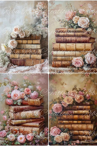 Romantic Reads Rice Paper by Reba Rose Creations