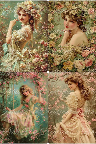 Sweethearts Rice Paper by Reba Rose Creations