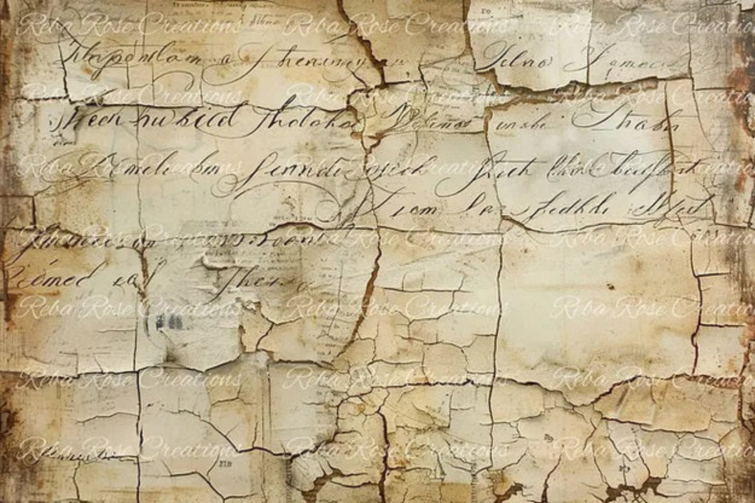 Cracked Plaster Rice Paper by Reba Rose Creations