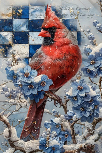 Royale Funky Junque-Cardinal Blues Rice Paper by Reba Rose Creations