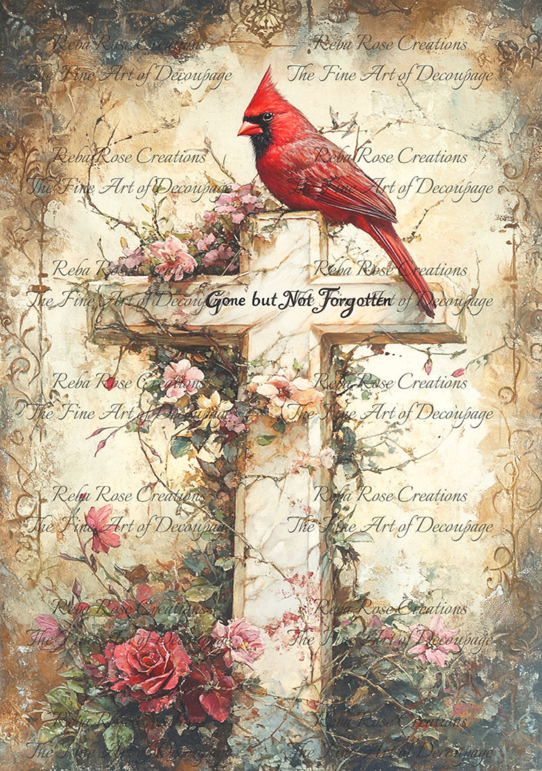 Royale Funky Junque-Gone but not Forgotten Rice Paper by Reba Rose Creations