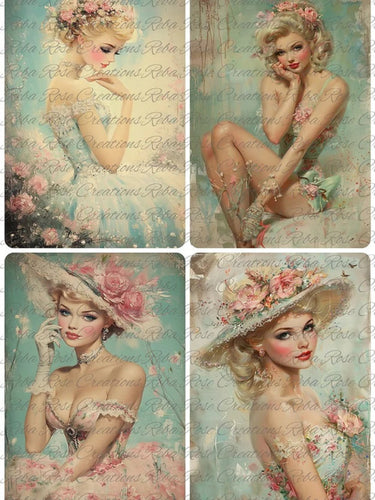 Pretty Poses Rice Paper by Reba Rose Creations