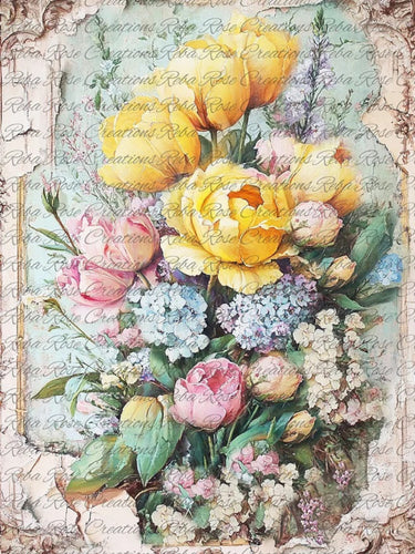 Spring Sprays Rice Paper by Reba Rose Creations