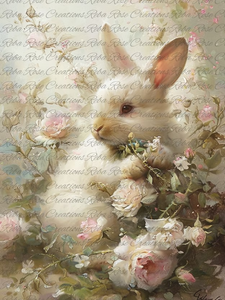 Fluffy Bunny Rice Paper by Reba Rose Creations – My Victorian Heart