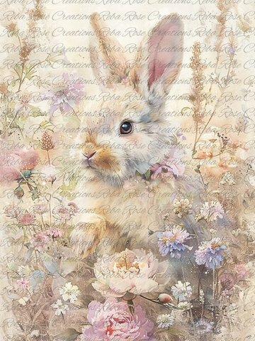 Spring Bunny Rice Paper by Reba Rose Creations – My Victorian Heart