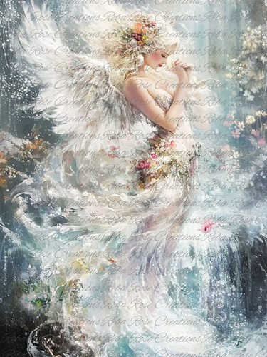 Victorian Angel Rice Paper by Reba Rose Creations