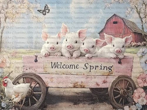 Weee - Weee- Weee Rice Paper by Reba Rose Creations