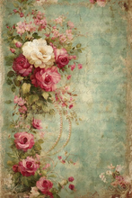 Load image into Gallery viewer, Rose Spray Left Rice Paper by Reba Rose Creations