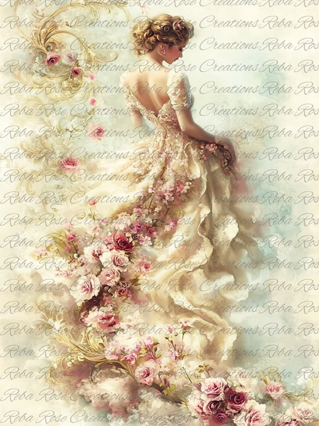 A Trail of Beauty Rice Paper by Reba Rose Creations