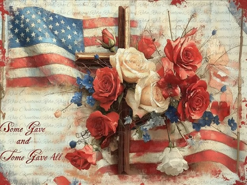 Some Gave All Rice Paper by Reba Rose Creations