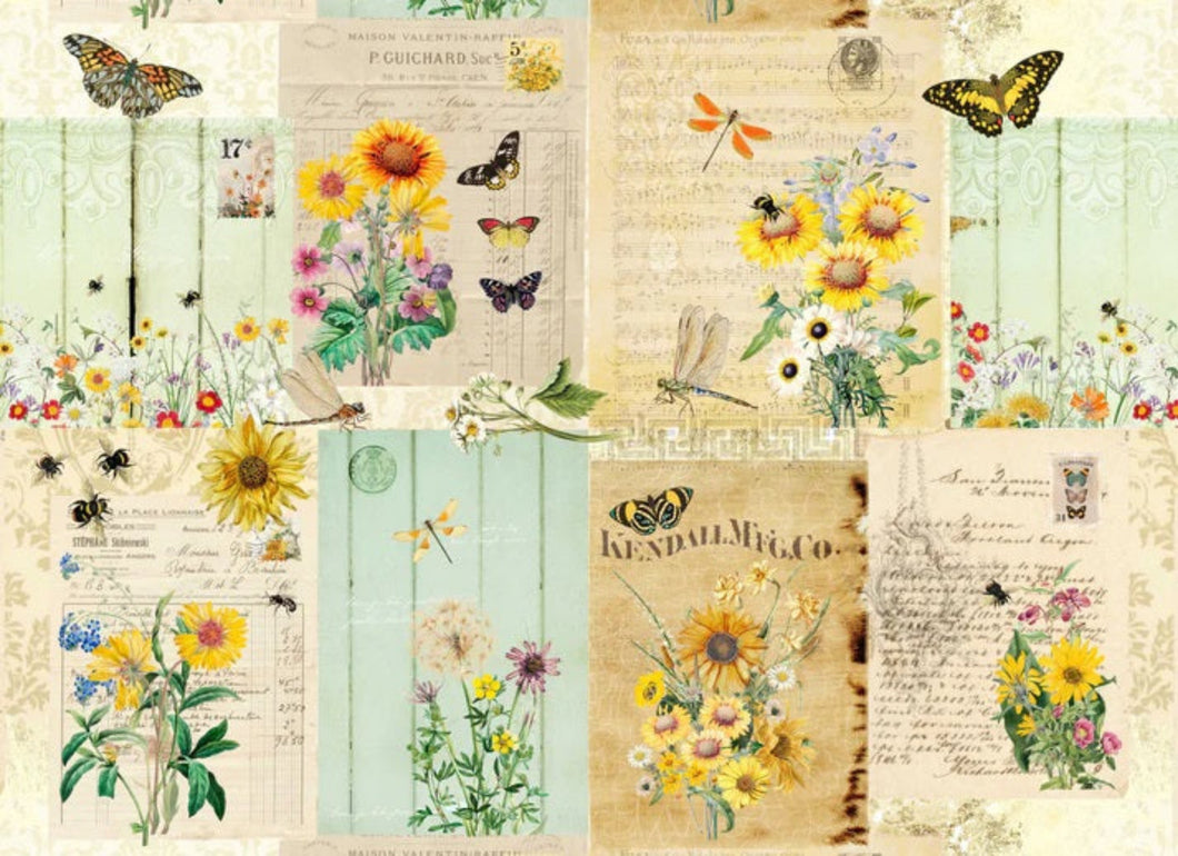 Botanical Masterboard Decoupage Paper by Roycycled Treasures