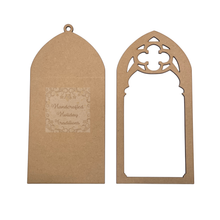 Load image into Gallery viewer, Handcrafted Holiday Traditions MDF Cathedral Window Ornament Blank