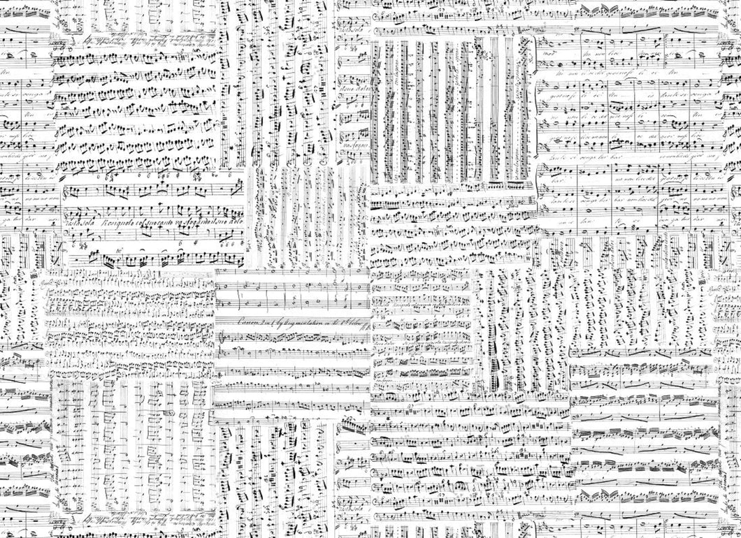Music Notes Masterboard Decoupage Paper by Roycycled Treasures