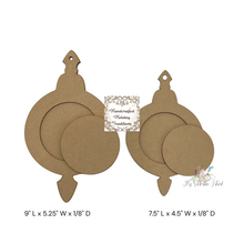Load image into Gallery viewer, Handcrafted Holiday Traditions MDF Round Ornament with Overlay Frame, 0024