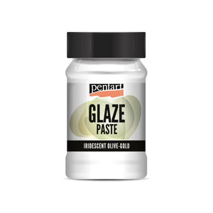 Pentart Glaze Paste, 100 mL Iridescent Olive-Gold
