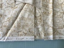 Load image into Gallery viewer, Close up view of Paris Flea Market Fabric 3 Sister Moda Cream Parchment color 