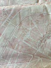 Load image into Gallery viewer, Close up view of Paris Flea Market by 3 Sisters Fabirc Pink old Paris map design