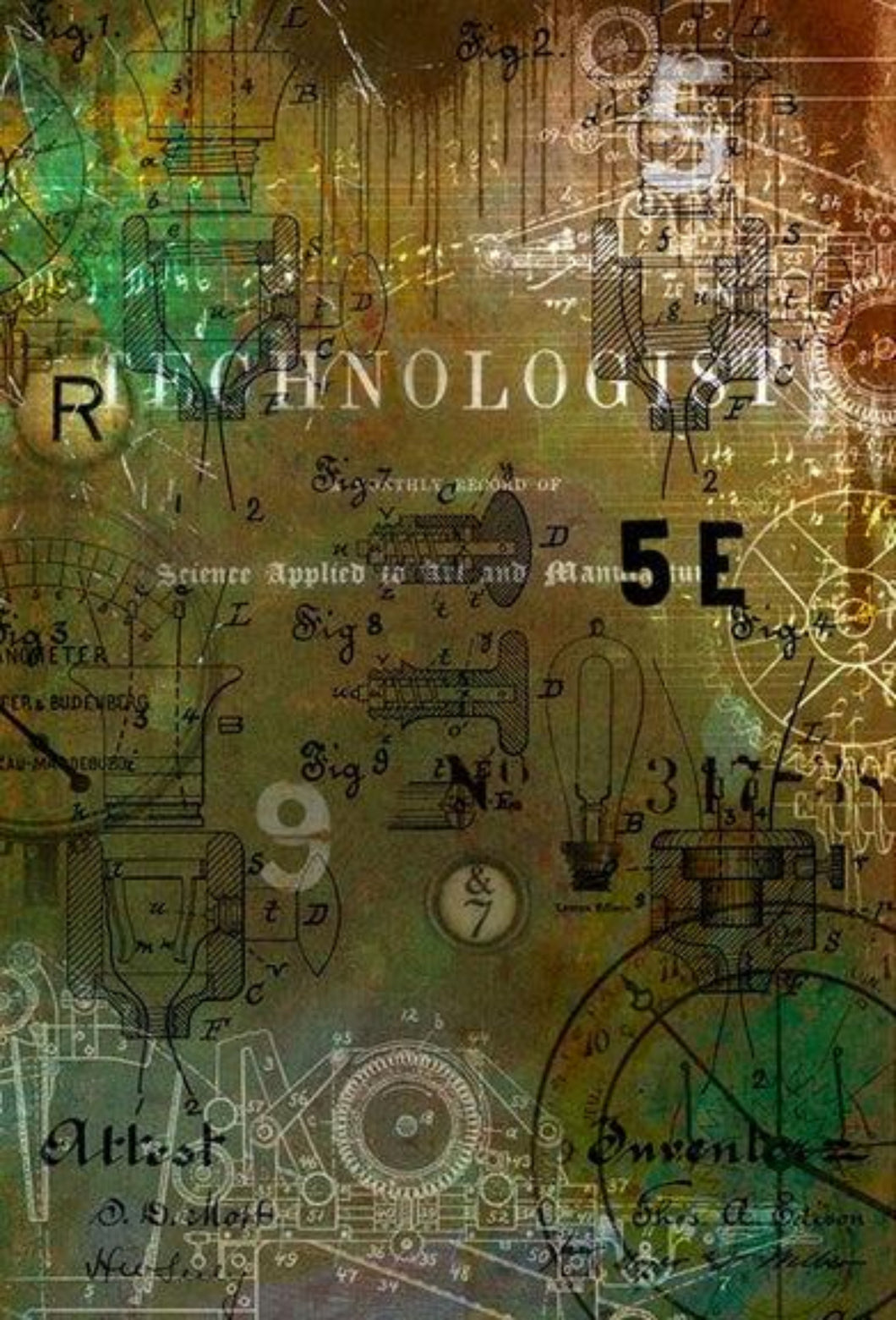 Technologist Roycycled Treasures Decoupage Paper