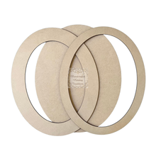 Load image into Gallery viewer, Layered Framed MDF Oval Blank Base showing two oval frame forces, one wider, one narrower to overlay and layer on large oval base. 