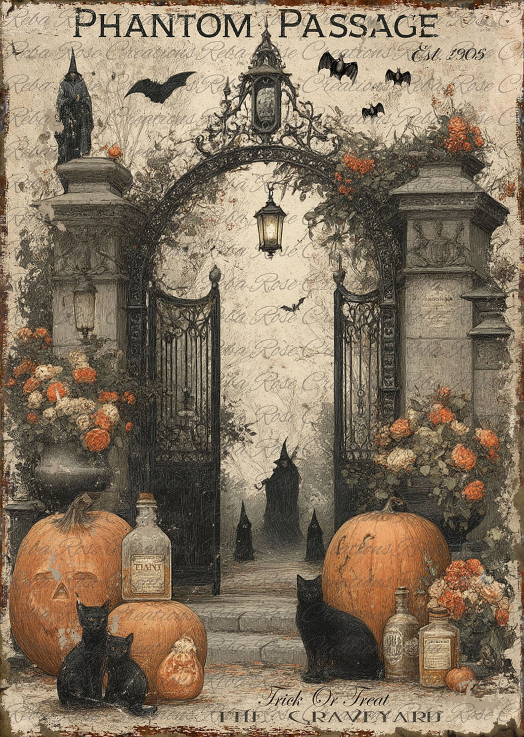 Phantom Passage Rice Paper by Reba Rose Creations