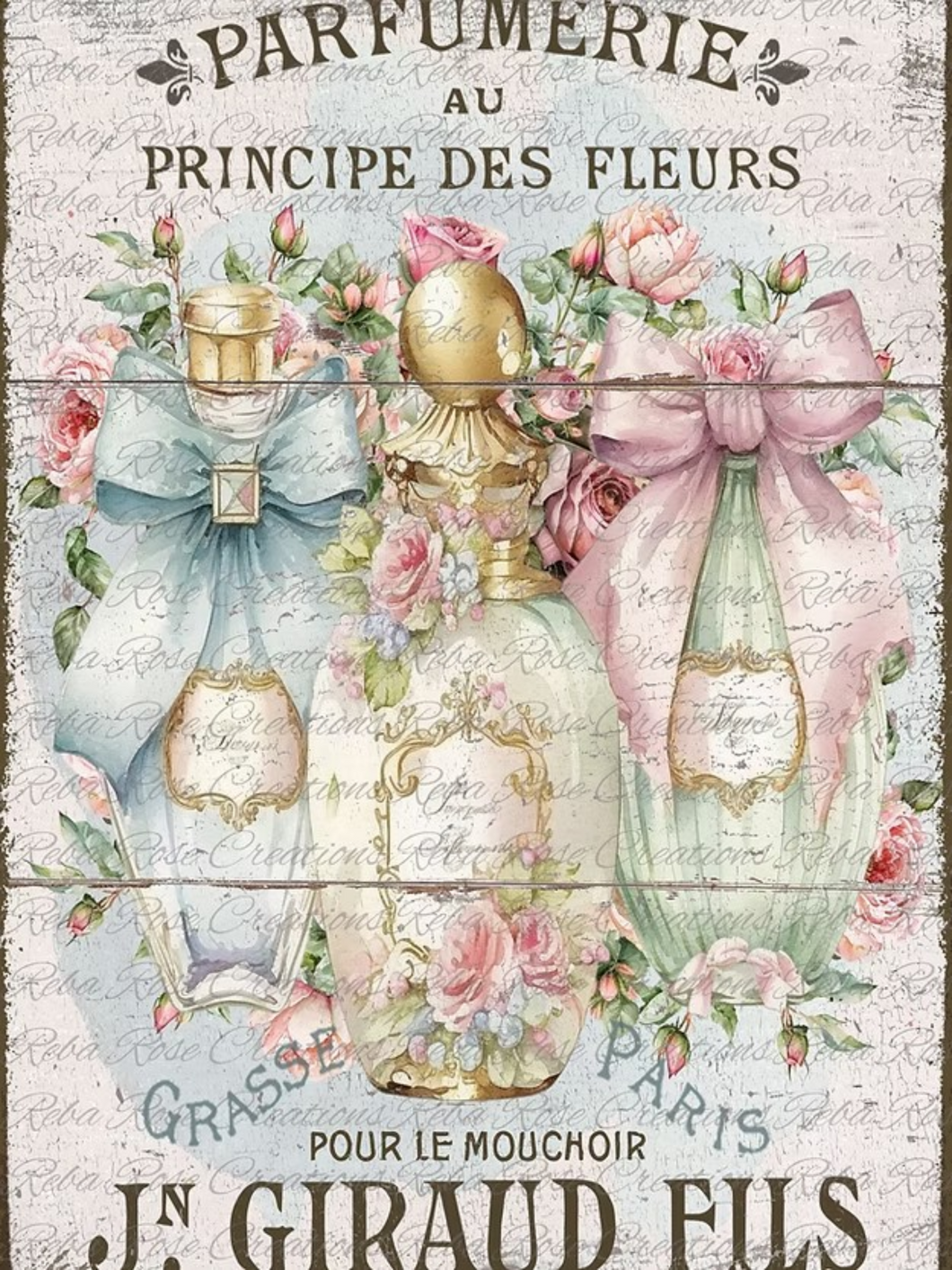 Three Perfumes Rice Paper by Reba Rose Creations