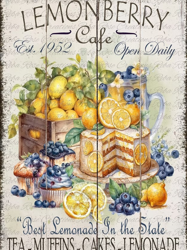 Lemonberry Cafe Rice Paper by Adorabelle Vintage Co. for Reba Rose Creations