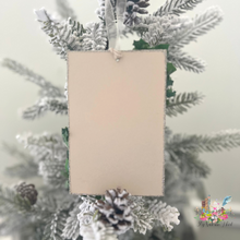 Load image into Gallery viewer, A Merry Christmas Victorian Postcard Ornament, Back View