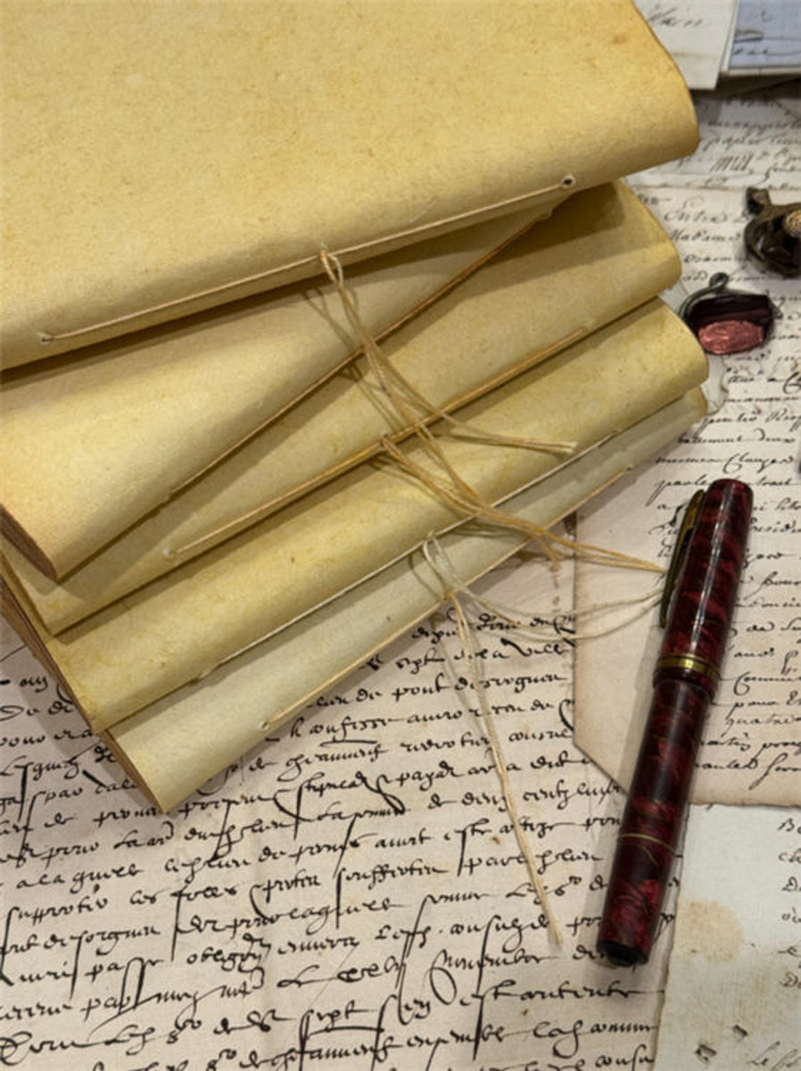 First Paper Notebook Handmade Aged Paper Notebooks by Monahan Papers – My Victorian Heart