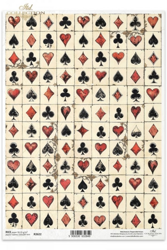 Alice's Magic Playing Card Symbols Rice Paper by ITD Collection