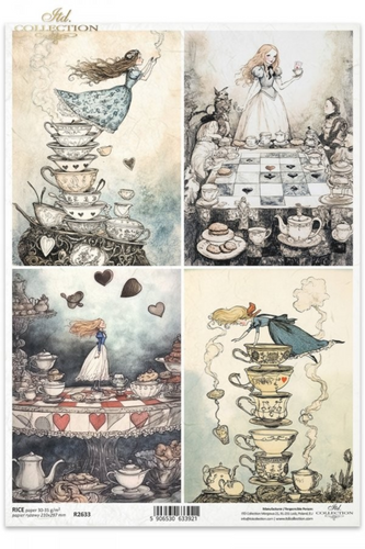 Alice's Magic Tea Party Rice Paper by ITD Collection, R2633, A4