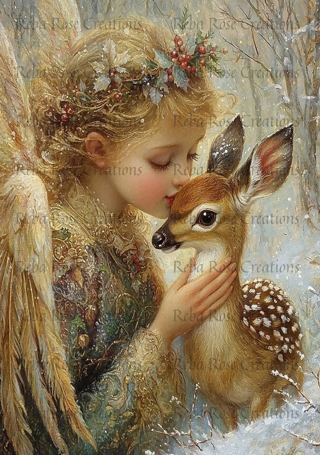 An Angel's Kiss Rice Paper by Reba Rose Creations