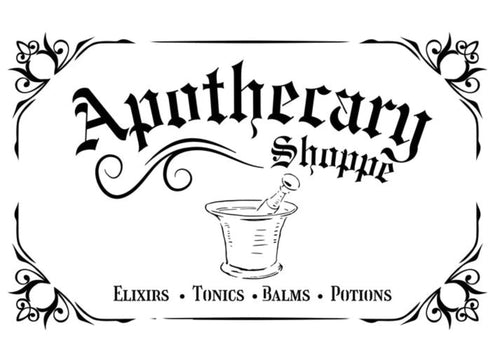 Apothecary Stencil by Roycycled Treasures