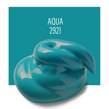 Load image into Gallery viewer, Turquoise-colored product with 'Aqua 2921' text on a matching background