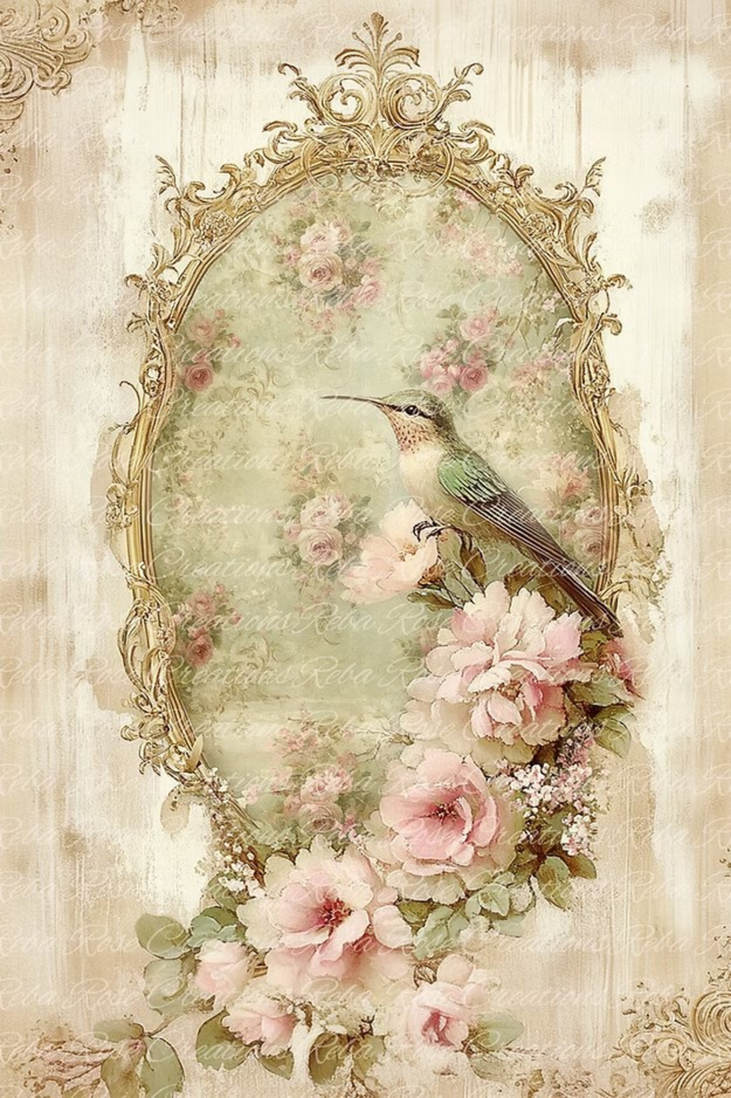 Kelli Kat's Shabby Chic Rice Paper by Reba Rose Creations