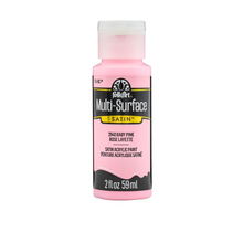Load image into Gallery viewer, Bottle of FolkArt Multi-Surface Satin acrylic paint in Baby Pink on a white background