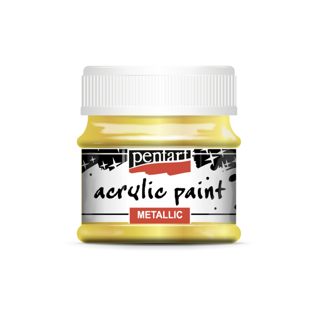Pentart Metallic Acrylic Paint, Baroque Gold