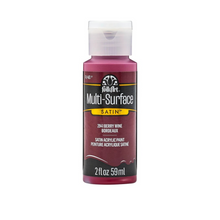 Load image into Gallery viewer, Bottle of FolkArt Multi-Surface Satin acrylic paint in Berry Wine color on a white background