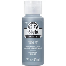 Load image into Gallery viewer, FolkArt acrylic paint bottle with blue color on a white background