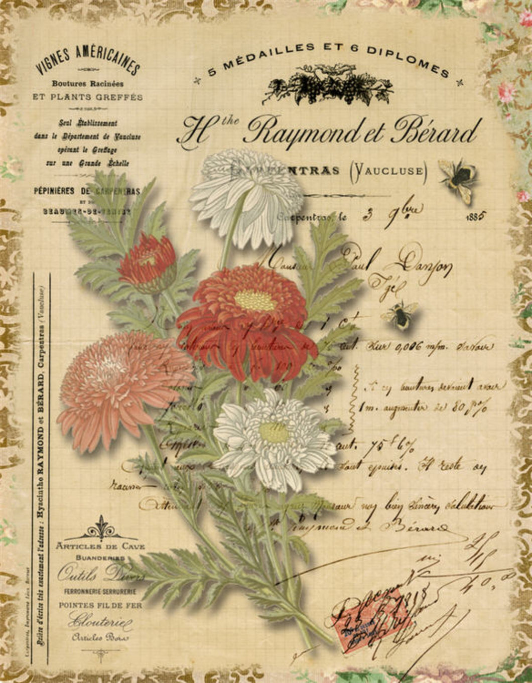 French Document Fleurs by Monahan Papers BOT144