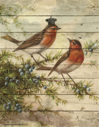 Christmas Red Belly Birds by Monahan Papers